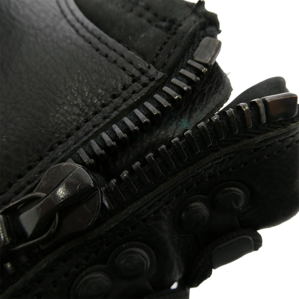 VISVIM ビズビム SERRA セラ サイドジップ レザー トレッキングシューズ マウンテンブーツ ブラック系 8【極上美品】【中古】