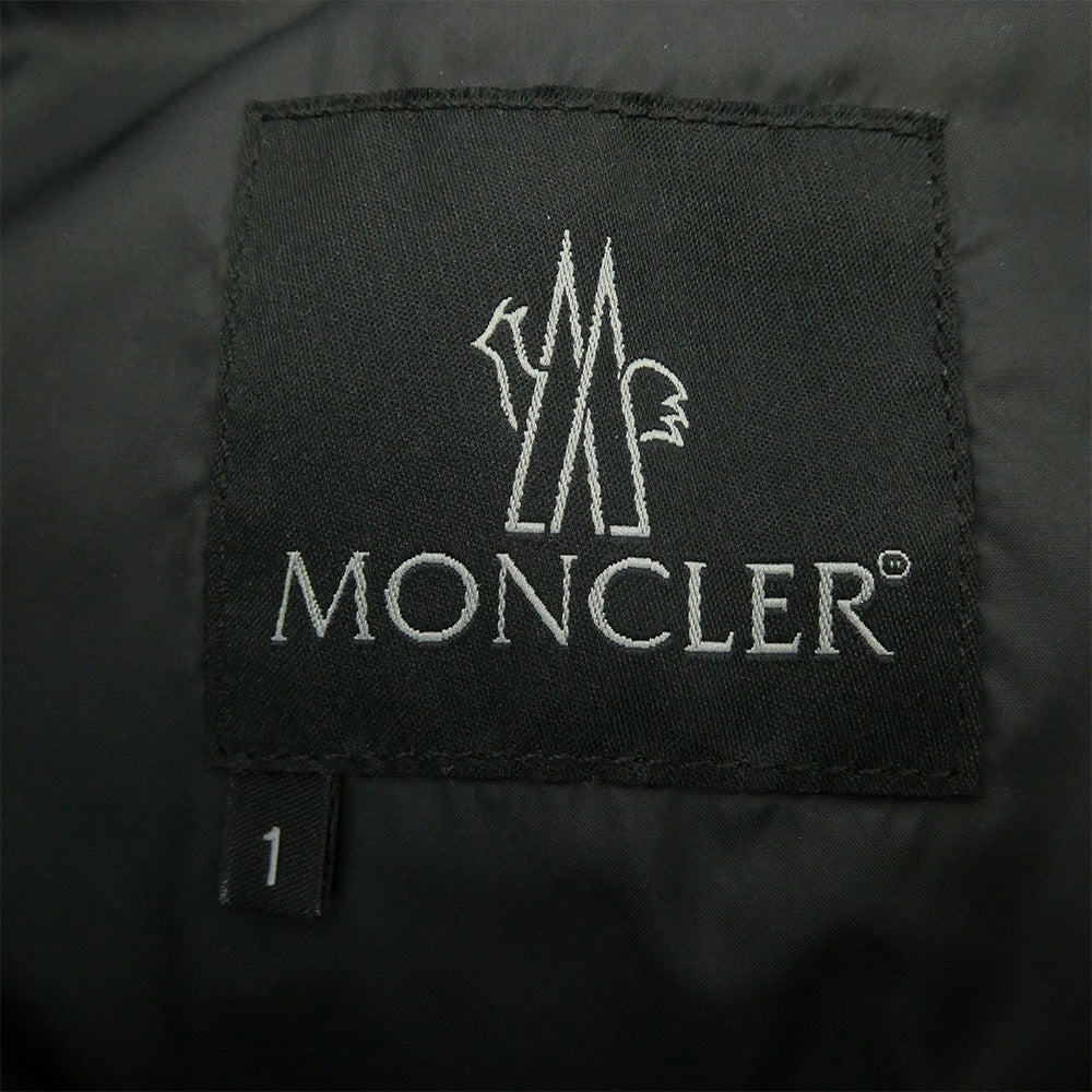 MONCLER モンクレール 42352-00-69010 レザー ダウン ジャケット ブラック系 1【中古】