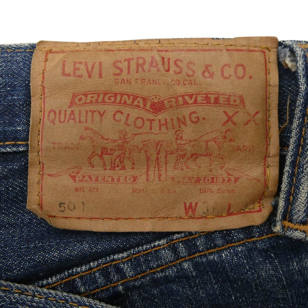 Levi's リーバイス 501 66前期 Vステッチ ボタン裏刻印6 BIG E デニム