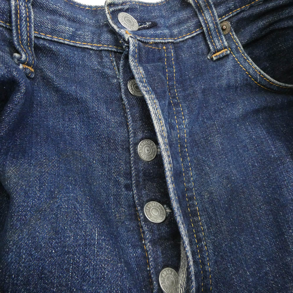 Levi's リーバイス 501 66前期 Vステッチ ボタン裏刻印6 BIG E デニム パンツ テーパードカスタム インディゴブルー系【中古】