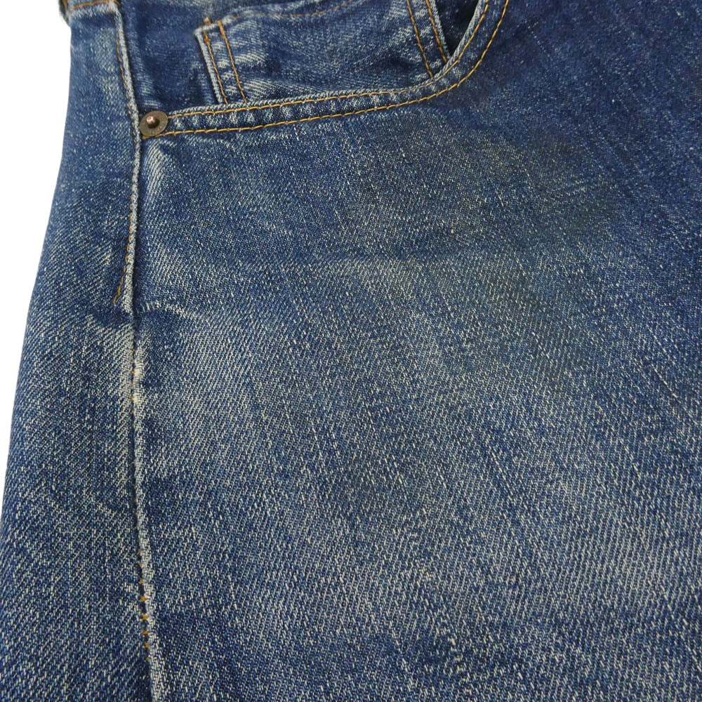 Levi's リーバイス 501 66前期 Vステッチ ボタン裏刻印6 BIG E デニム パンツ テーパードカスタム インディゴブルー系【中古】