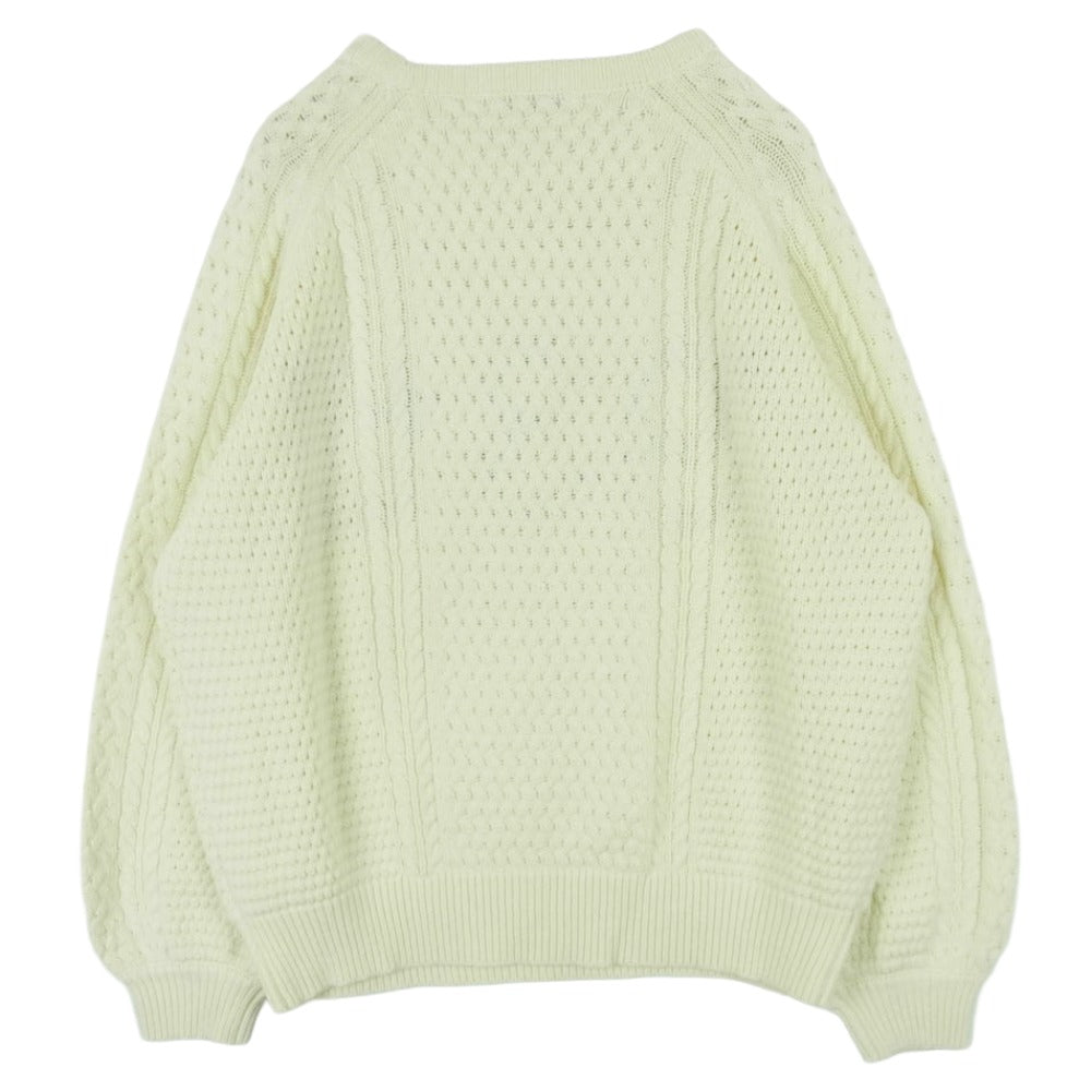 ブランバスク ニードルパンチ ニット プルオーバー セーター オフホワイト系 38【新古品】【未使用】【中古】