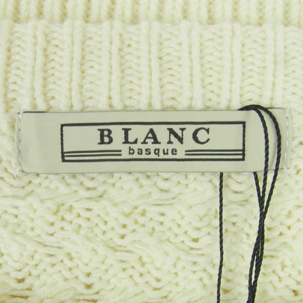 ブランバスク ニードルパンチ ニット プルオーバー セーター オフホワイト系 38【新古品】【未使用】【中古】