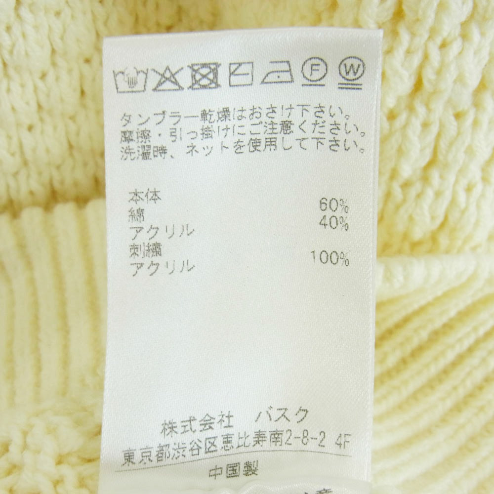 ブランバスク ニードルパンチ ニット プルオーバー セーター オフホワイト系 38【新古品】【未使用】【中古】