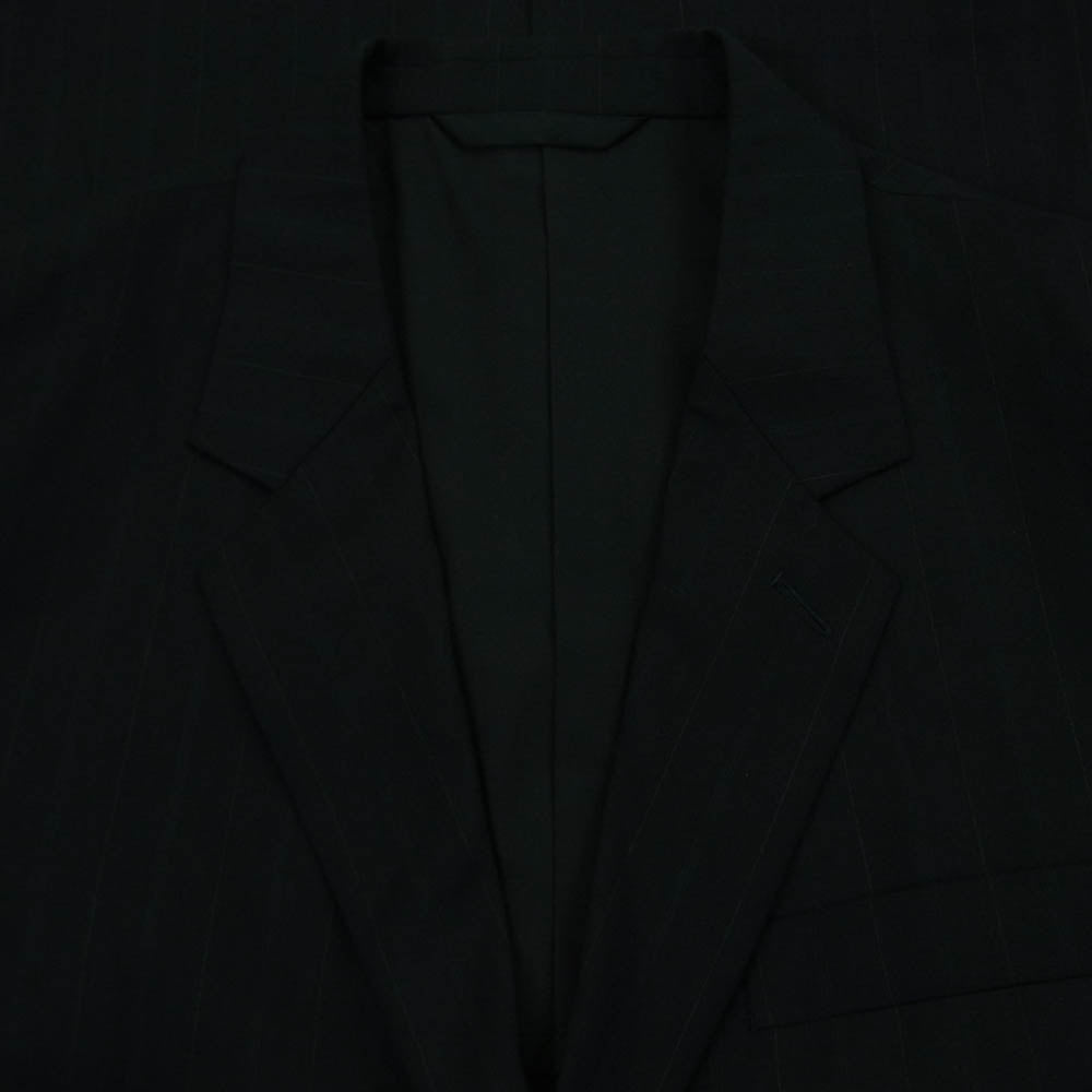 MARGARET HOWELL マーガレットハウエル 579-4120007 WIDE STRIPE FINE WOOL ワイド ストライプ FOX BROTHERS社製 ファインウール テーラード ジャケット ブラック系 L【新古品】【未使用】【中古】