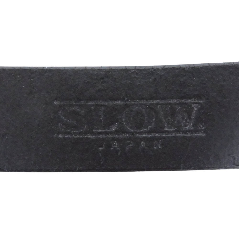 スロウ HS68J-2 27mm plain belt プレーン レザー ベルト ブラック系【中古】