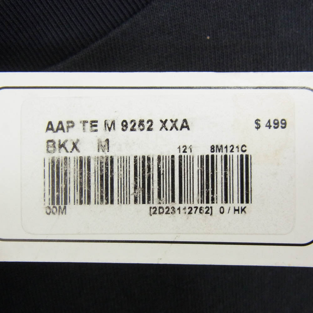 A BATHING APE アベイシングエイプ AAPTEM9252XXA × AAPE BY A BATHING エーエイプバイアベイシングエイプ バックプリント Tシャツ 半袖カットソー ブラック系 M【極上美品】【中古】