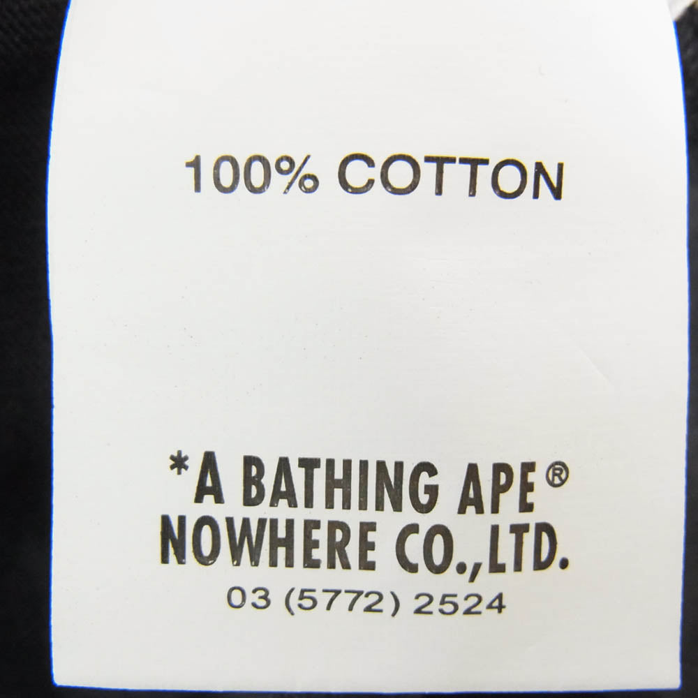 A BATHING APE アベイシングエイプ AAPTEM9252XXA × AAPE BY A BATHING エーエイプバイアベイシングエイプ バックプリント Tシャツ 半袖カットソー ブラック系 L【中古】