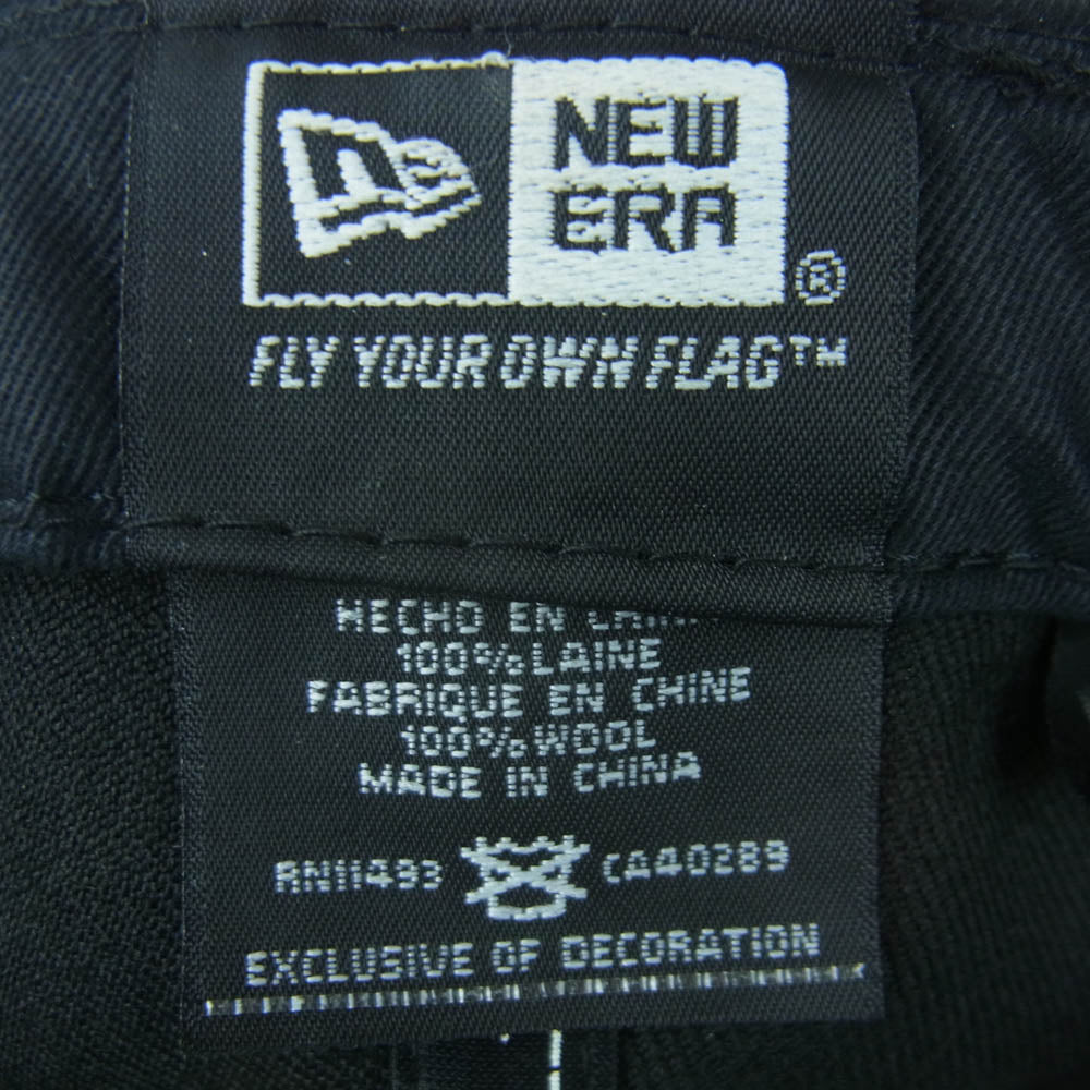 A BATHING APE アベイシングエイプ 001CPA201026X NEW ERA ニューエラ BAPSTA ベイプ スター 刺繍 ウール キャップ 帽子 ブラック系 M 57.7cm【中古】