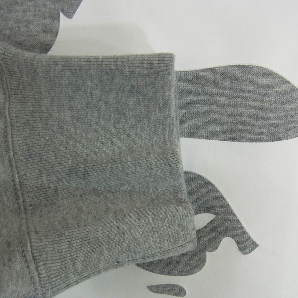 A BATHING APE アベイシングエイプ 001GDM201002H フロントプリント クルーネック スウェット グレー系 M【新古品】【未使用】【中古】