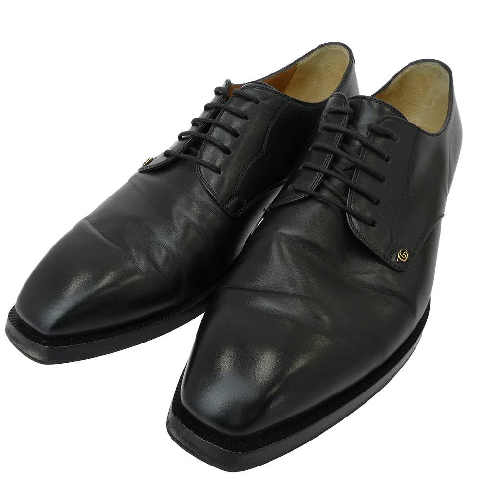 GUCCI グッチ 643621 GGマーモント レザー ドレスシューズ ブラック系 9【中古】