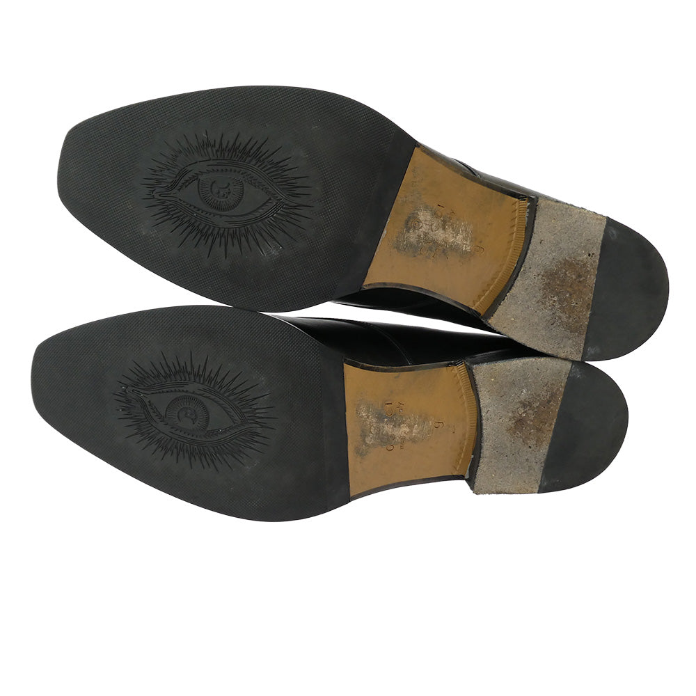 GUCCI グッチ 643621 GGマーモント レザー ドレスシューズ ブラック系 9【中古】