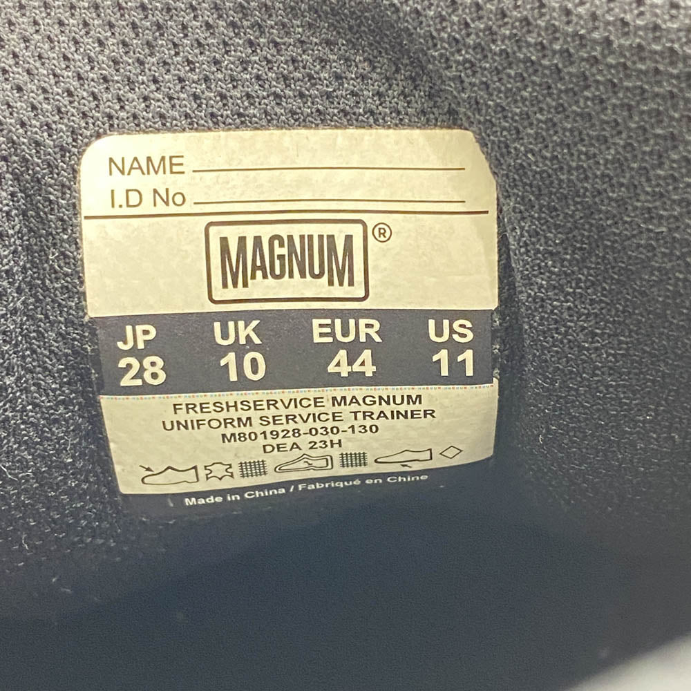 FreshService フレッシュサービス M801928-030-130 × MAGNUM UNIFORM SERVICE TRAINER MIDNIGHT Vibram ソール メッシュ スエード ローカット スニーカー ブラック系 ネイビー系 28cm【中古】