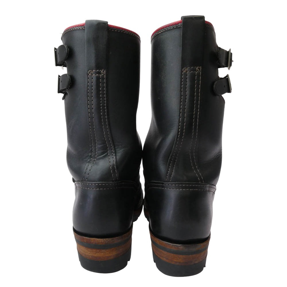WESCO ウエスコ Custom Boss Engineer Boots buckle カスタム ボス ダブルバックル エンジニア ブーツ ブラック系 US8E【中古】