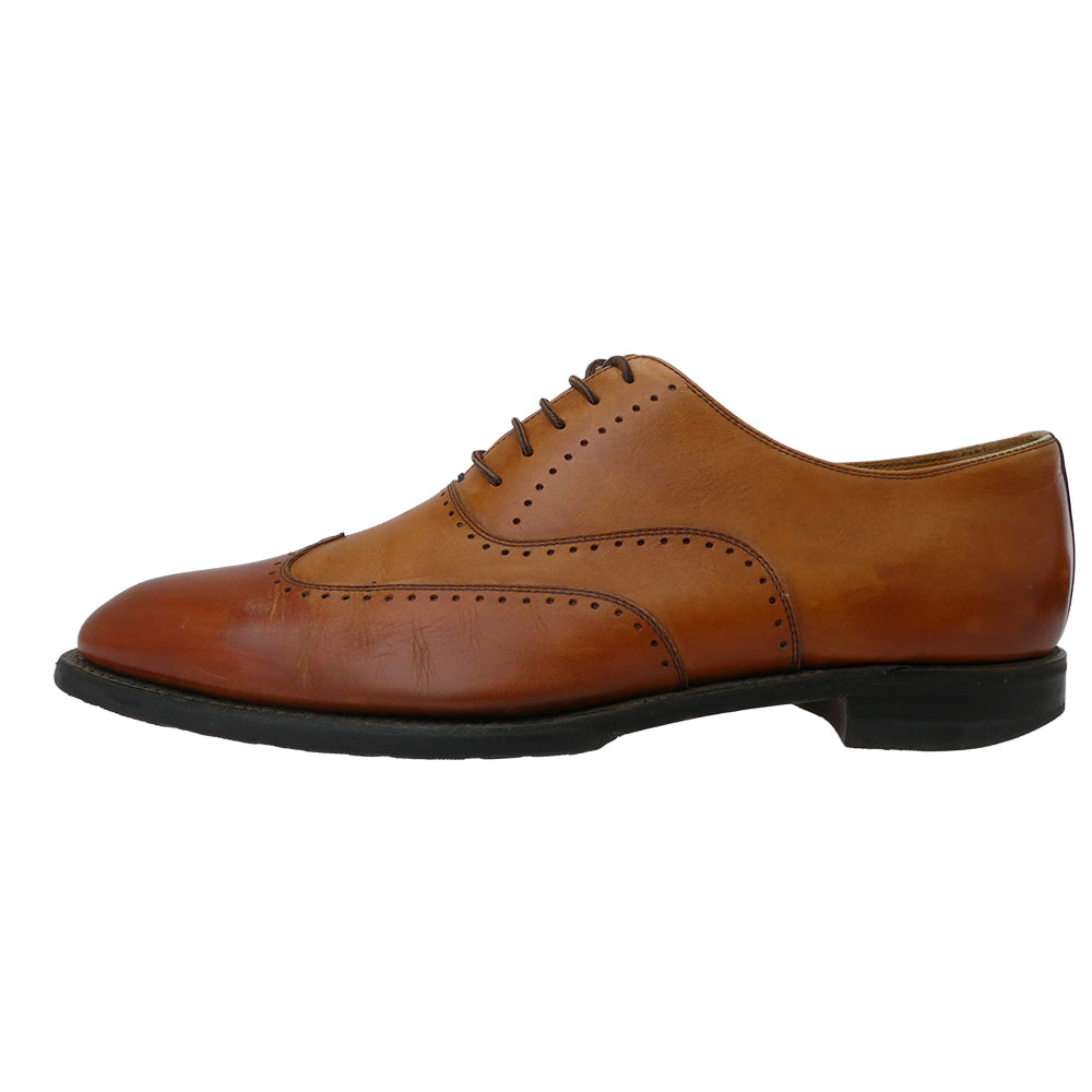 SCOTCH GRAIN スコッチグレイン HA-3445 ウィングチップ レースアップ レザー シューズ ブラウン系 25【中古】
