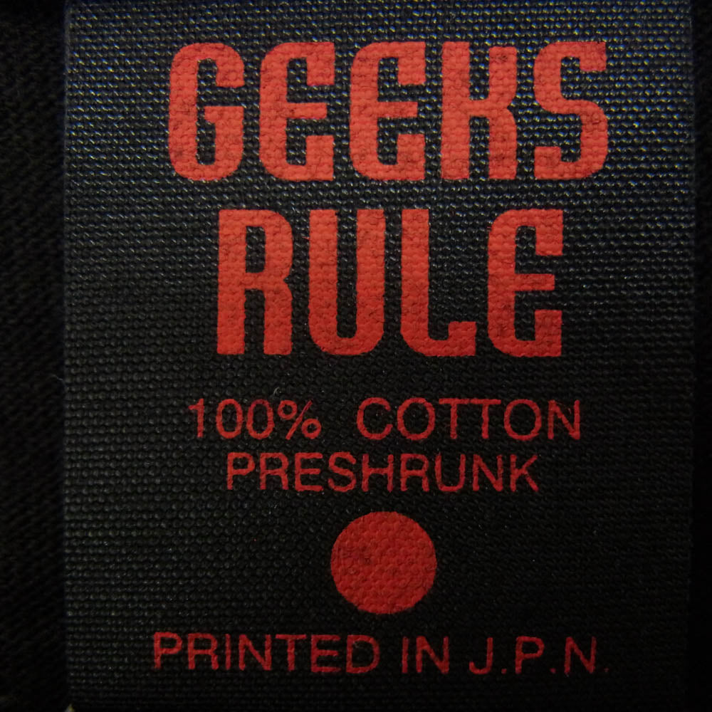 GEEKS RULE ギークスルール x MEMORIES 15 SILKSCREEN PRINTING T SHIRT メモリーズ 15 シルクスクリーン プリント 半袖 Tシャツ ブラック系 XL【美品】【中古】