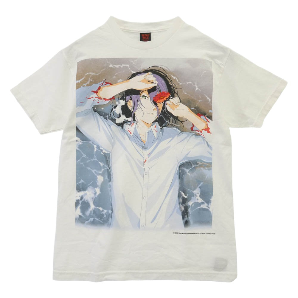 GEEKS RULE ギークスルール × CHAINSAW MAN THE MOVIE REZE SILKSCREEN PRINTING T SHIRT チェンソーマン レゼ篇 シルクスクリーン プリント 半袖 Tシャツ ホワイト系 M【中古】