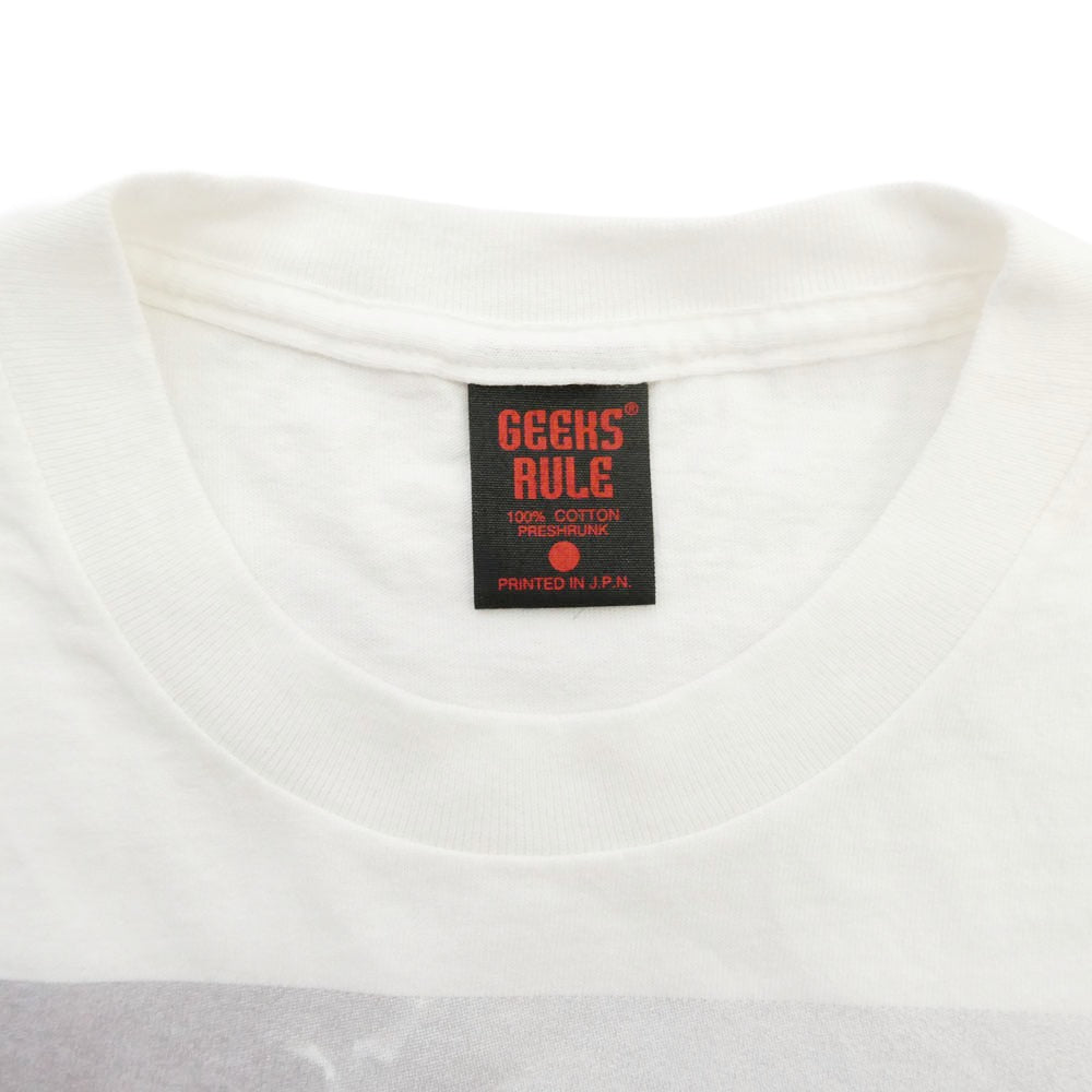 GEEKS RULE ギークスルール × CHAINSAW MAN THE MOVIE REZE SILKSCREEN PRINTING T SHIRT チェンソーマン レゼ篇 シルクスクリーン プリント 半袖 Tシャツ ホワイト系 M【中古】
