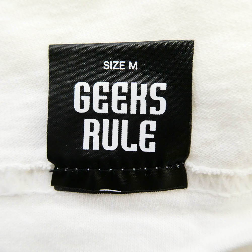 GEEKS RULE ギークスルール × CHAINSAW MAN THE MOVIE REZE SILKSCREEN PRINTING T SHIRT チェンソーマン レゼ篇 シルクスクリーン プリント 半袖 Tシャツ ホワイト系 M【中古】