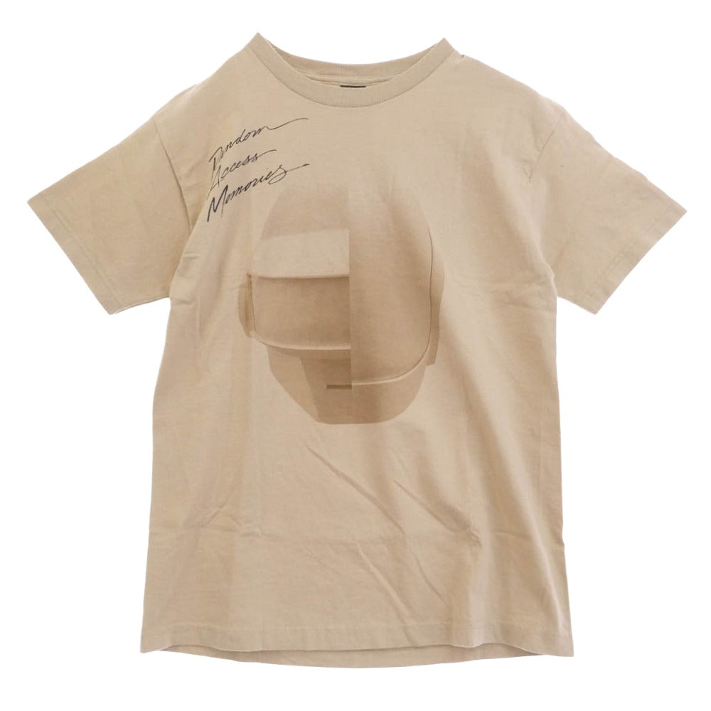 GEEKS RULE ギークスルール x DAFT PUNK SILKSCREEN PRINTING T SHIRT 02 ダフトパンク シルクスクリーン プリント 半袖 Tシャツ ベージュ系 M【美品】【中古】