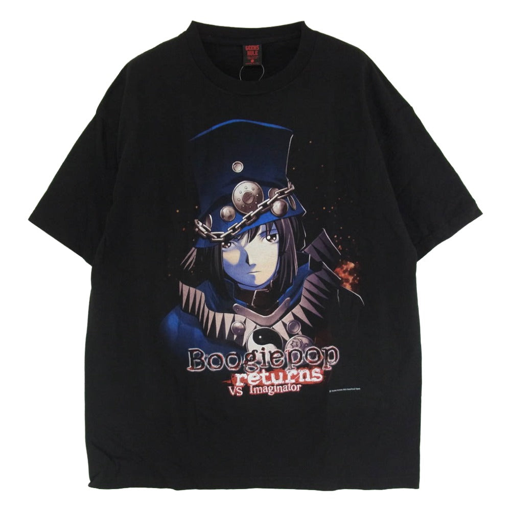 GEEKS RULE ギークスルール x Boogiepop Returns VS Imaginator 15 SILKSCREEN PRINTING T SHIRT ブギーポップは笑わない 15 シルクスクリーン プリント 半袖 Tシャツ ブラック系 XL【美品】【中古】