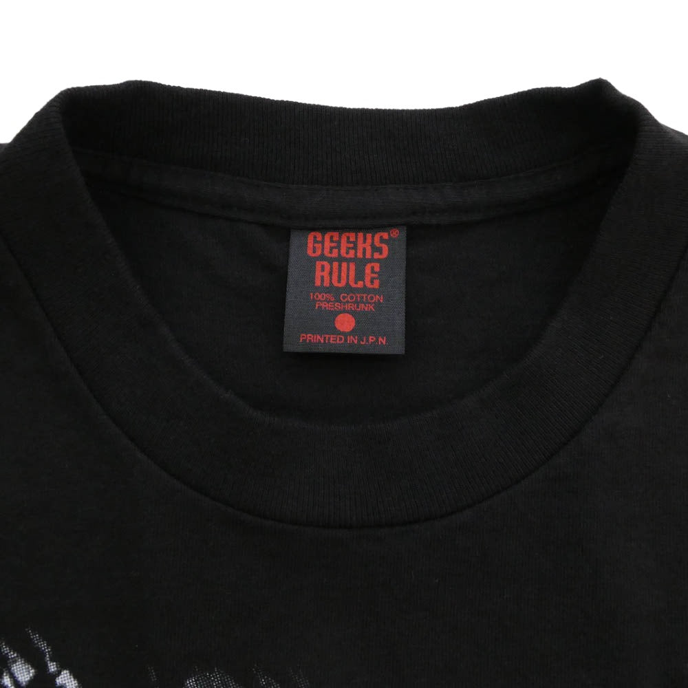GEEKS RULE ギークスルール x HUNTER×HUNTER SILKSCREEN PRINTING T SHIRT クロロ ハンターハンター シルクスクリーン プリント 半袖 Tシャツ Mサイズ ブラック系 マルチカラー系 M【美品】【中古】