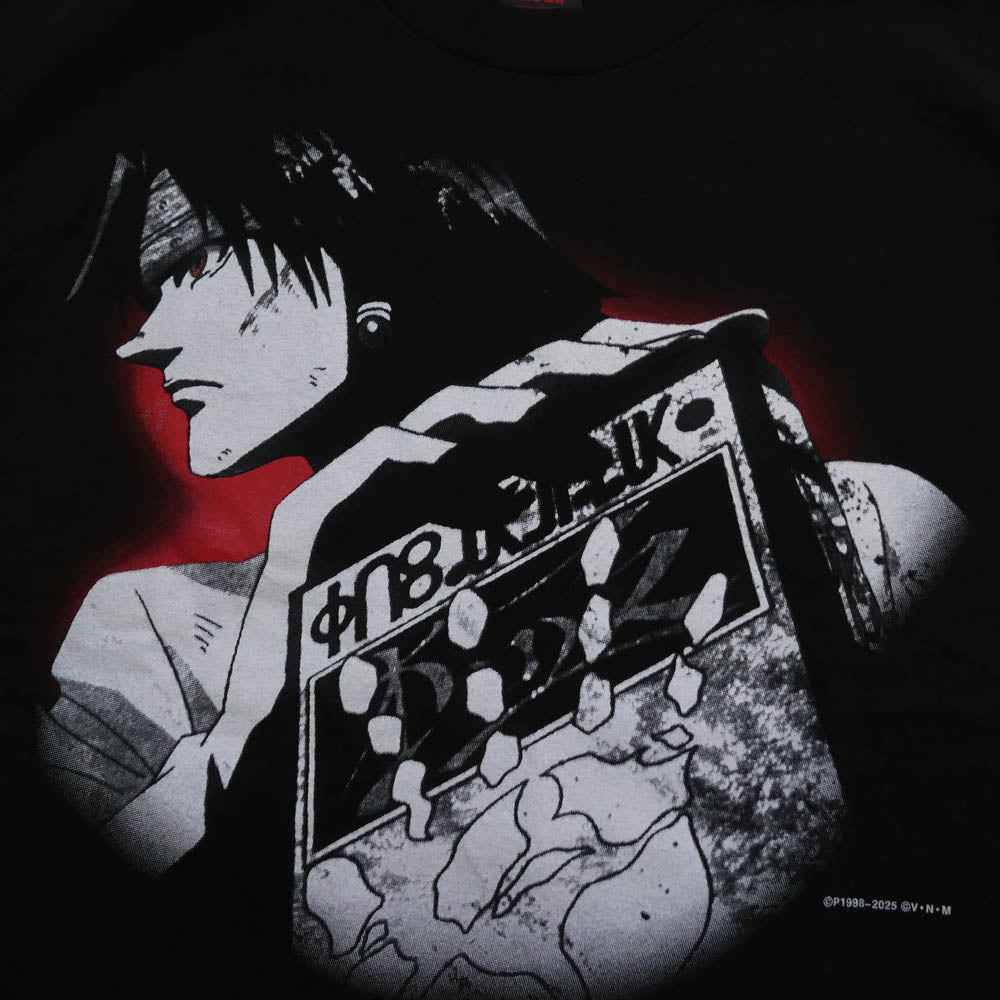 GEEKS RULE ギークスルール x HUNTER×HUNTER SILKSCREEN PRINTING T SHIRT クロロ ハンターハンター シルクスクリーン プリント 半袖 Tシャツ Mサイズ ブラック系 マルチカラー系 M【美品】【中古】
