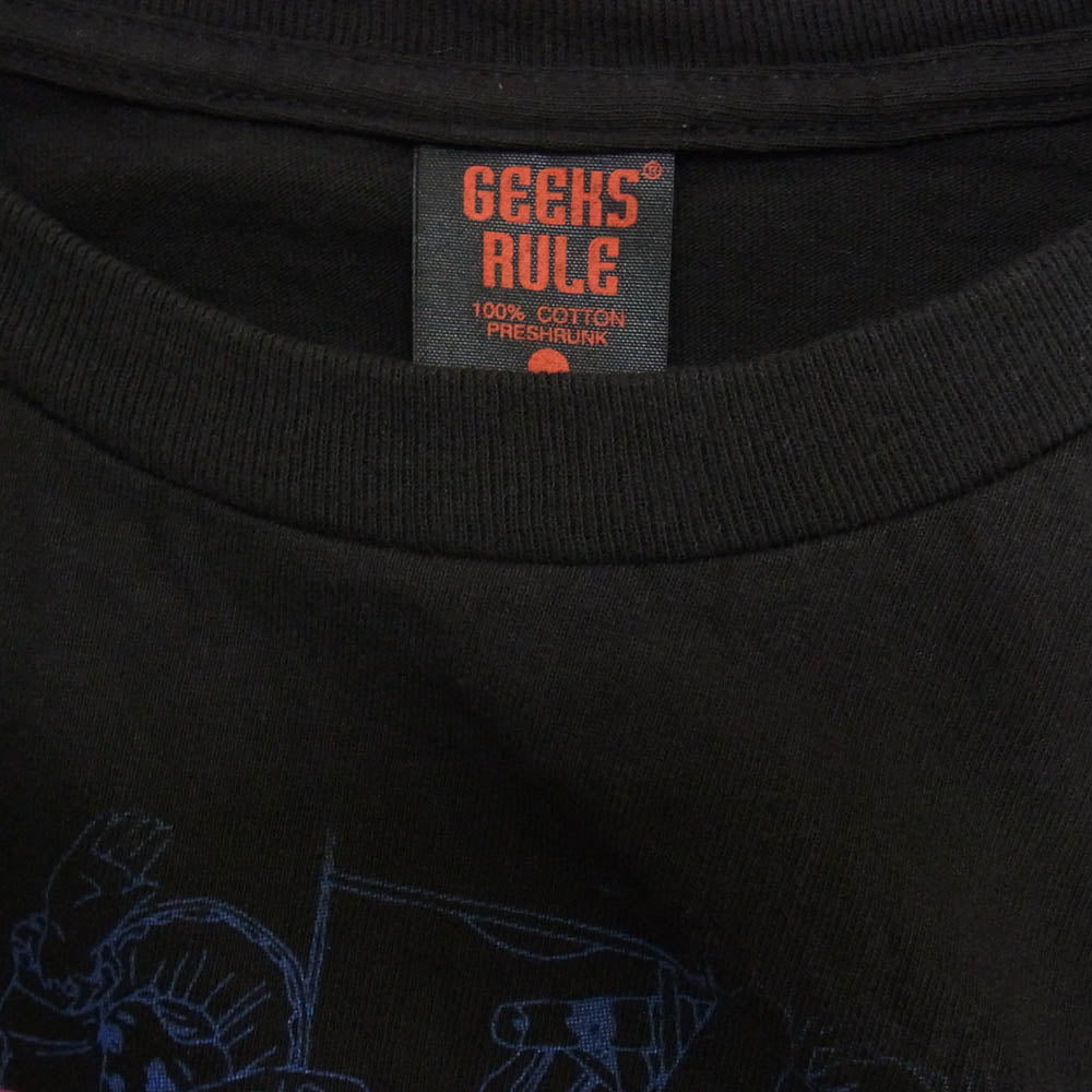 GEEKS RULE ギークスルール Paprika 15 Silkscreen Printing T Shirt パプリカ 15 シルクスクリーン プリント 半袖 Tシャツ ブラック系 XXL【美品】【中古】