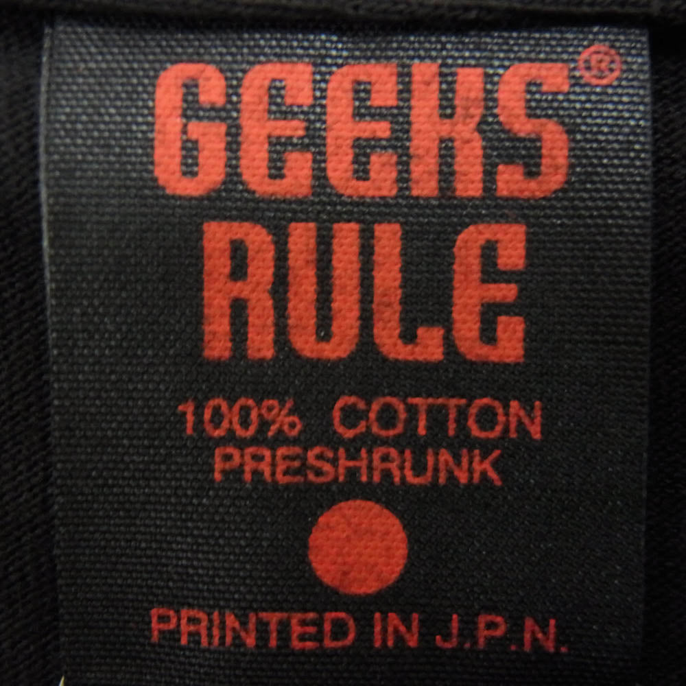 GEEKS RULE ギークスルール Paprika 15 Silkscreen Printing T Shirt パプリカ 15 シルクスクリーン プリント 半袖 Tシャツ ブラック系 XXL【美品】【中古】