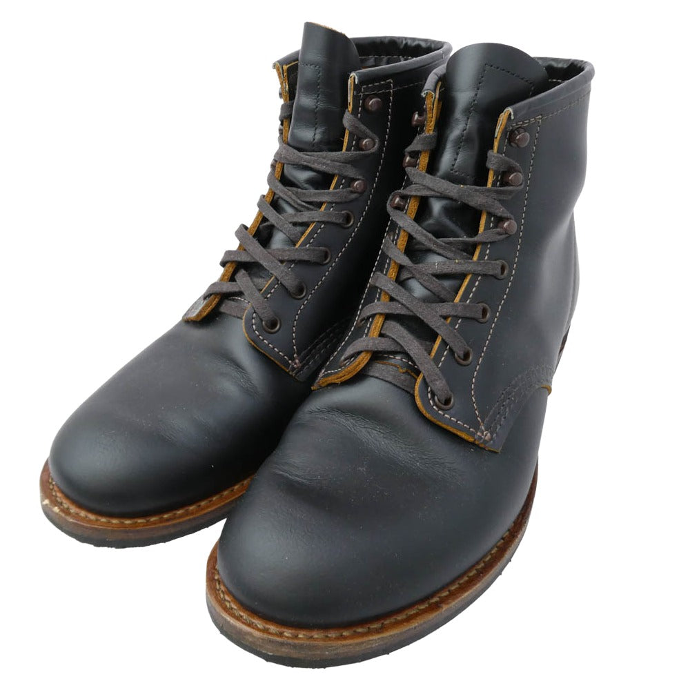 RED WING レッドウィング 9060 BECKMAN FLATBOX 茶芯 ベックマン フラットボックス ブーツ ブラック系 US9.5D【中古】
