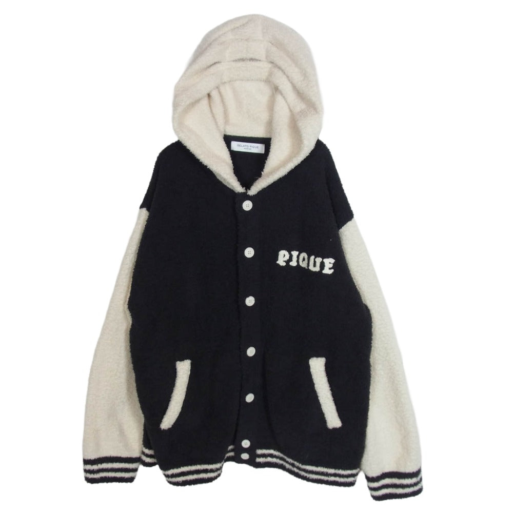 gelato pique ジェラートピケ PMNT235917 French Bulldog Blouson フレンチブルドッグ ジャガード ブルゾン ブラック系 L【中古】