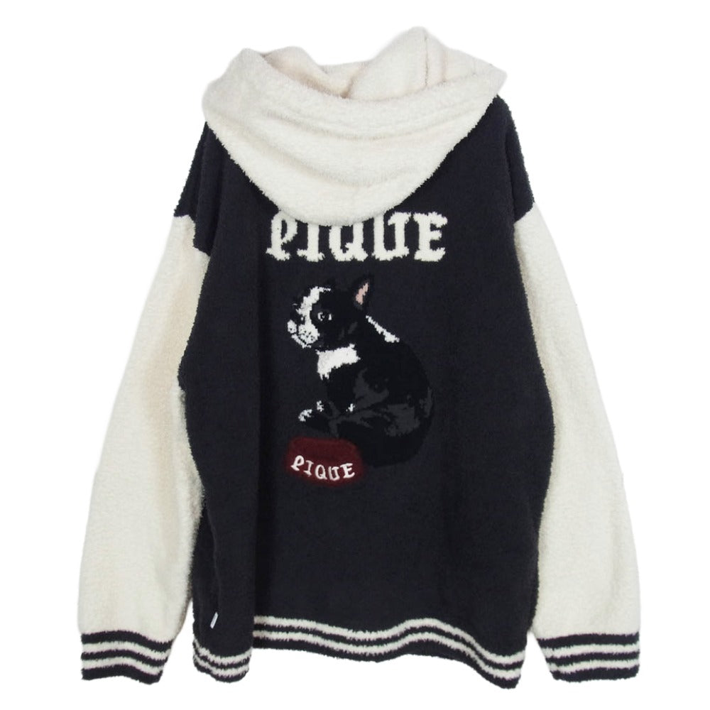 gelato pique ジェラートピケ PMNT235917 French Bulldog Blouson フレンチブルドッグ ジャガード ブルゾン ブラック系 L【中古】