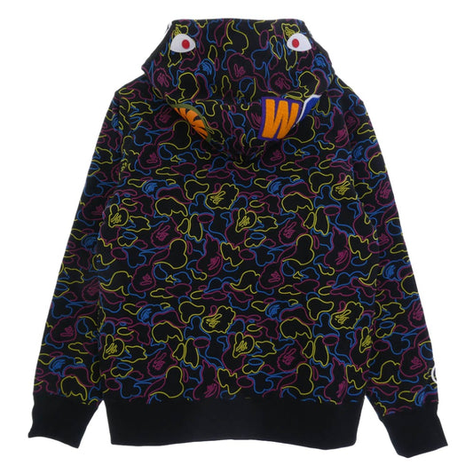 A BATHING APE アベイシングエイプ 001ZPL301009M SHARK HOODIE シャーク ジップ パーカー フーディー ブラック系 XL【中古】