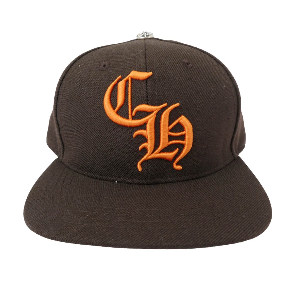 CHROME HEARTS クロムハーツ（原本無） BASEBALL CAP CH刺繍 ベースボール キャップ 帽子 ブラウン系 シルバー系【中古】