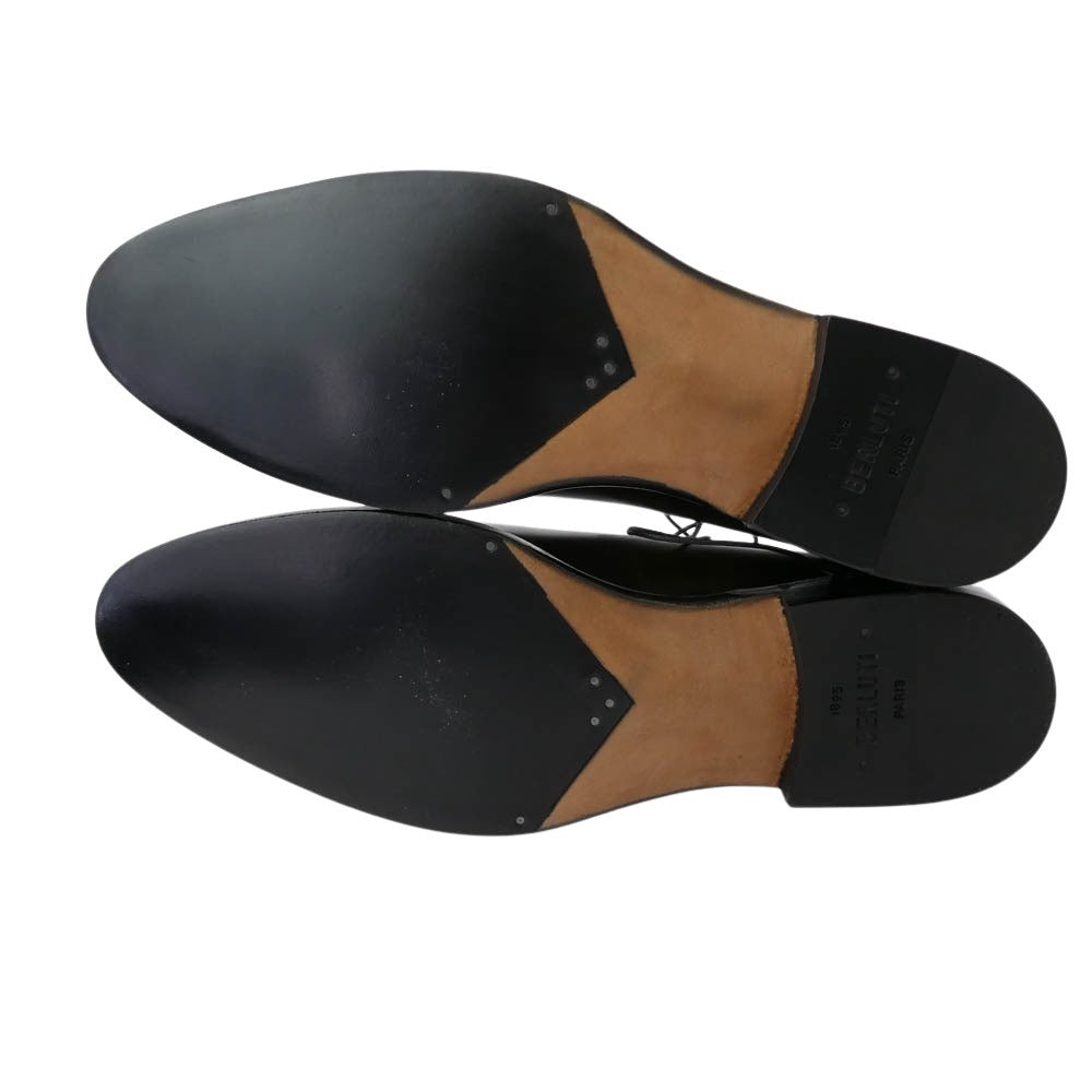 Berluti ベルルッティ Equilibre エキリーブル グッドイヤー製法 ホールカット レースアップ ストレートチップ レザー シューズ グリーン系 8.5【美品】【中古】