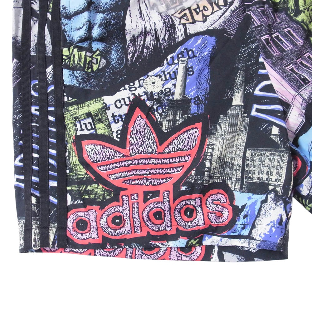 adidas アディダス JY2013 AOP Shorts 総柄 ショートパンツ ショーツ ハーフパンツ ブラック系 M【美品】【中古】