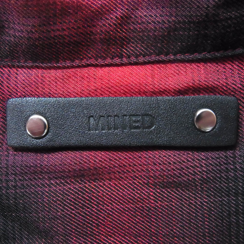 MINEDENIM マインデニム MND-TSK001-17-022 x CDL TOKYO Rayon Ombre Check Loose Work レーヨン オンブレ チェック 開襟 オープンカラー 長袖 シャツ レッド系 2【美品】【中古】
