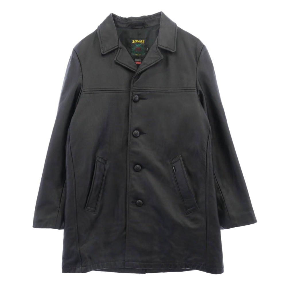 Supreme シュプリーム 23AW USA製 Leather Car Coat レザー カーコート ジャケット ブラック系 S【中古】