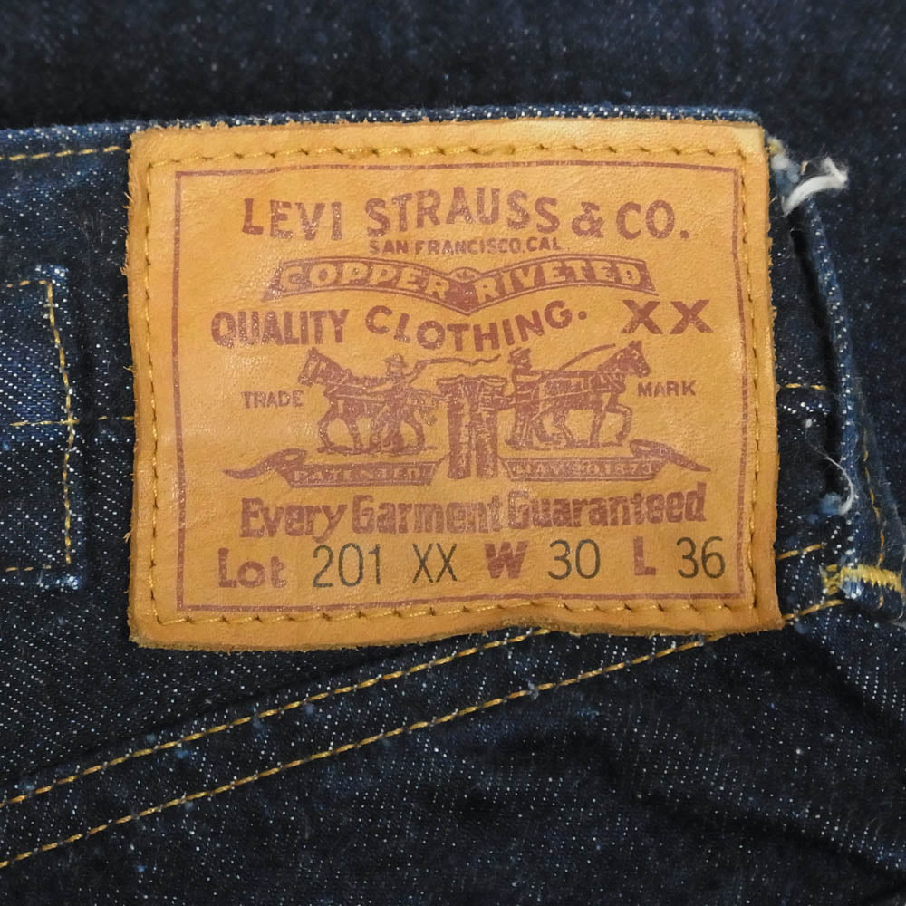 Levi's リーバイス 201-0003 90s 97年 USA製 201XX 37年モデル バレンシア工場 トップボタン裏刻印555 インディゴブルー系 30【中古】