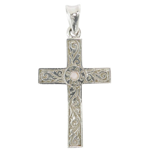 ZOCALO ソカロ ZZPDG-0017WL ホワイト トレンチ クロス L ペンダントトップ シルバー系【中古】