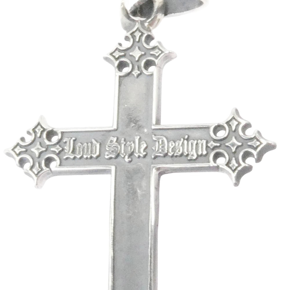 L.S.D エルエスディー ラウドスタイルデザイン LGH-005 Loud Style Design GET IN THE RING Epitaph エピタフ ゴシッククロス ペンダントトップ ボールチェーン ネックレス シルバー系【中古】