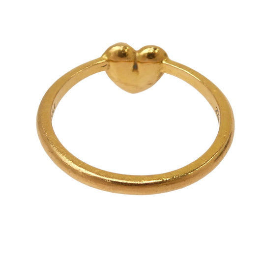 CHROME HEARTS クロムハーツ（原本無） 22K BUBBLGM HEART 22Kバブルガム ハート リング ゴールド系 約8号【中古】