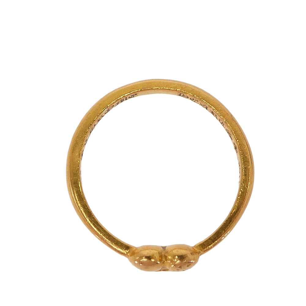 CHROME HEARTS クロムハーツ（原本無） 22K BUBBLGM HEART 22Kバブルガム ハート リング ゴールド系 約8号【中古】