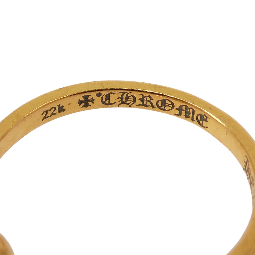 CHROME HEARTS クロムハーツ（原本無） 22K BUBBLGM HEART 22Kバブルガム ハート リング ゴールド系 約8号【中古】