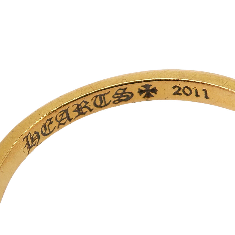 CHROME HEARTS クロムハーツ（原本無） 22K BUBBLGM HEART 22Kバブルガム ハート リング ゴールド系 約8号【中古】
