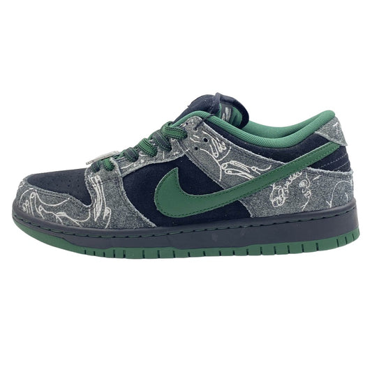 NIKE ナイキ HF7743-001 × There Skateboards ゼアスケートボード SB Dunk Low Pro Anthracite and Gorge Green ダンク ロー プロ ローカットスニーカー ブラック系 グリーン系 27cm【極上美品】【中古】