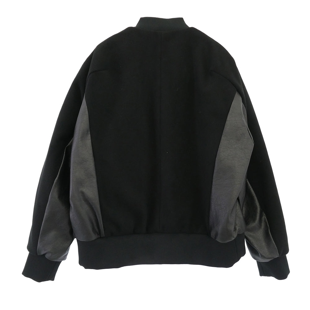 N.HOOLYWOOD エヌハリウッド 2242-BL01-002PEG BLOUSON レザー切替 ショート ブルゾン スタジャン ブラック系 36【極上美品】【中古】