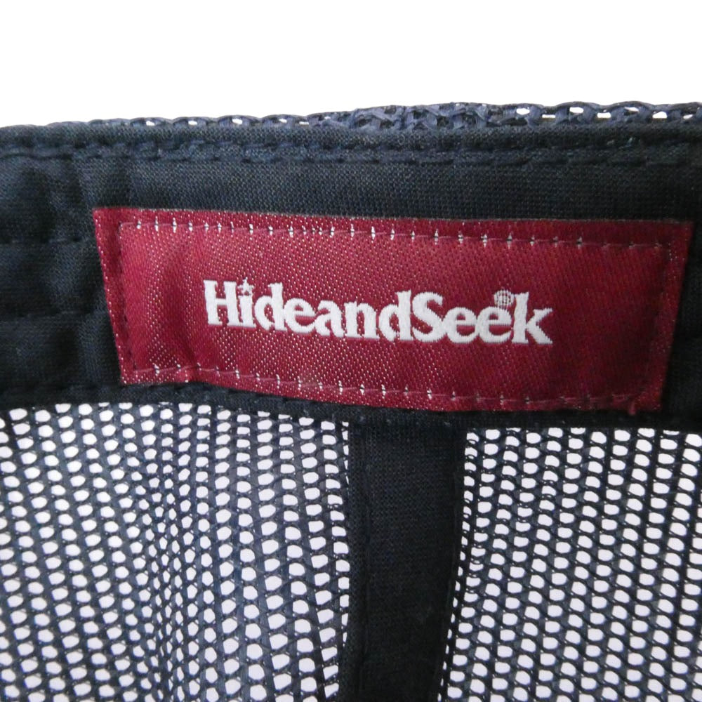 HideandSeek ハイドアンドシーク 25SS PATCH MESH CAP パッチ付き メッシュ キャップ 帽子 ネイビー系【新古品】【未使用】【中古】