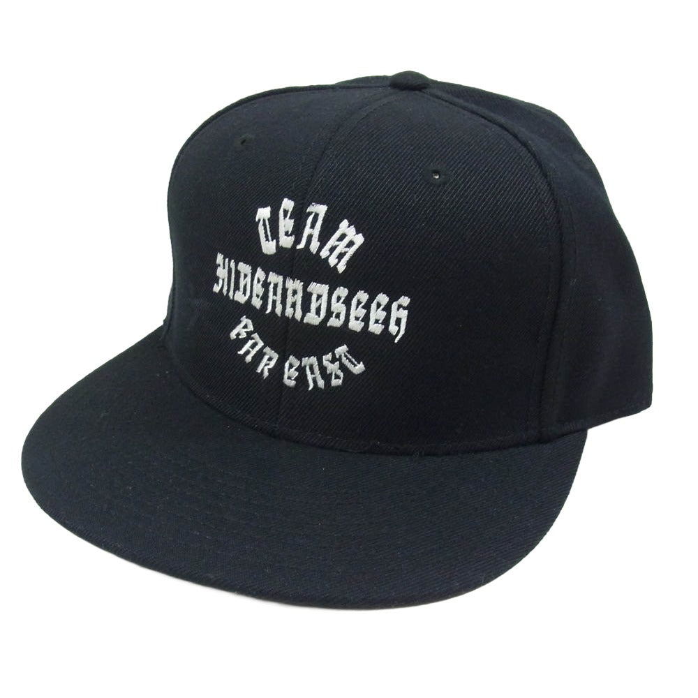 HideandSeek ハイドアンドシーク TEAM Baseball CAP ベースボール キャップ 帽子 ブラック系【新古品】【未使用】【中古】