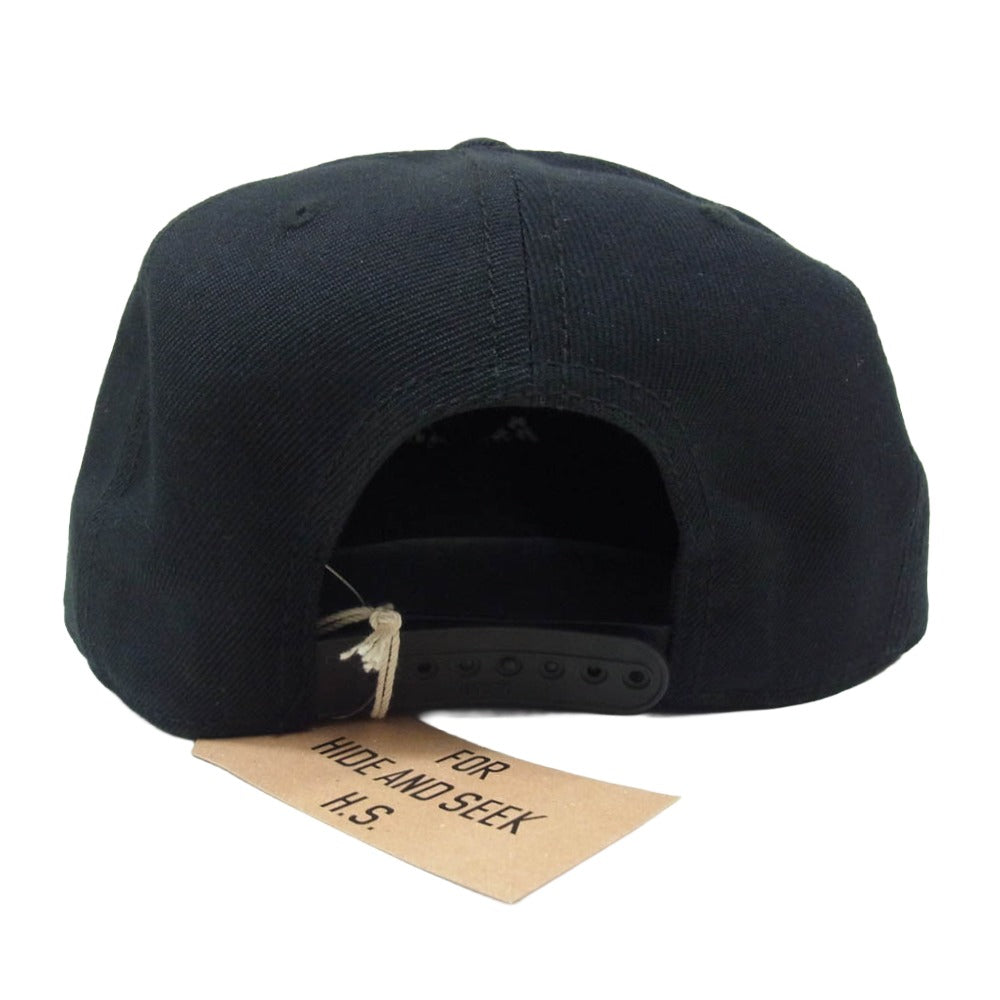 HideandSeek ハイドアンドシーク TEAM Baseball CAP ベースボール キャップ 帽子 ブラック系【新古品】【未使用】【中古】